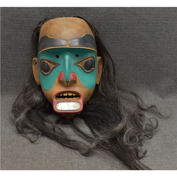 TLINGIT/CHEROKEE WOOD MASK (IVAN OTTERLIFTER)