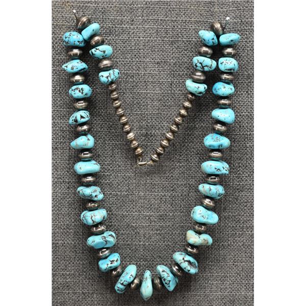 NAVAJO TURQUOISE NUGGET NECKLACE