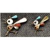 Image 2 : THREE ZUNI PIN/PENDANTS (SIGNED)
