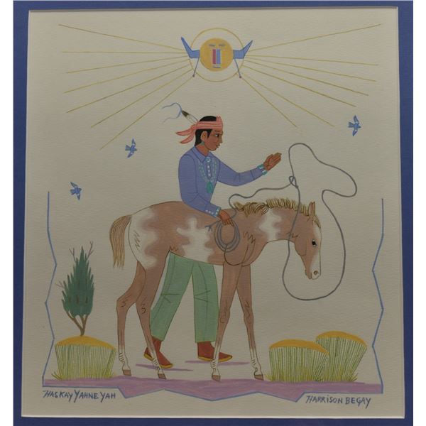 NAVAJO PAINTING (HARRISON BEGAY)