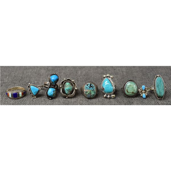 NAVAJO ZUNI AND MEXICAN RINGS