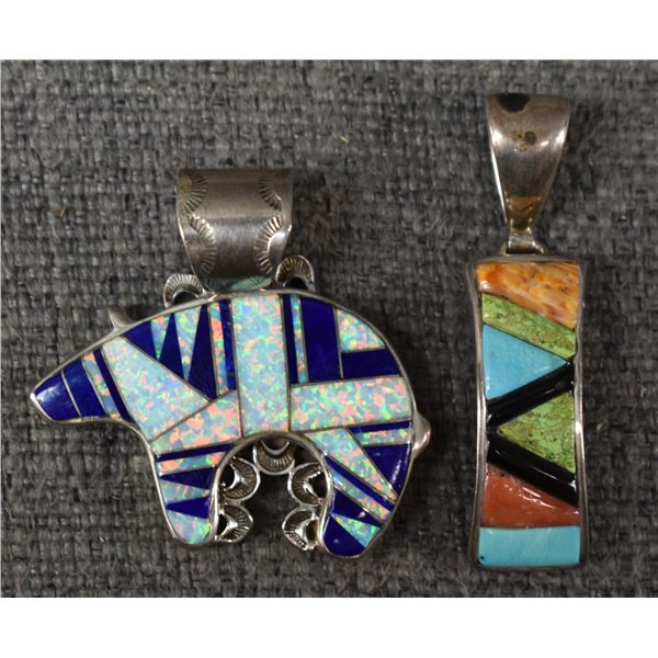 TWO NAVAJO PENDANTS