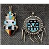 Image 1 : TWO ZUNI PIN/PENDANTS (LS AND LANIE ERIACHO)