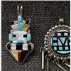 Image 2 : TWO ZUNI PIN/PENDANTS (LS AND LANIE ERIACHO)