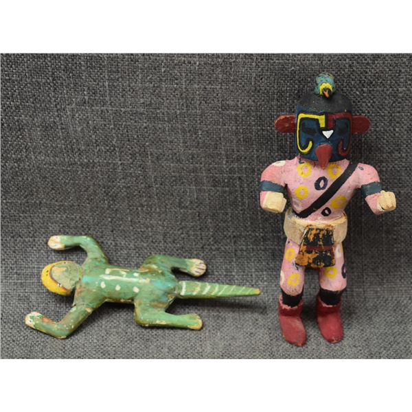 HOPI KACHINA AND WOOD CARVING
