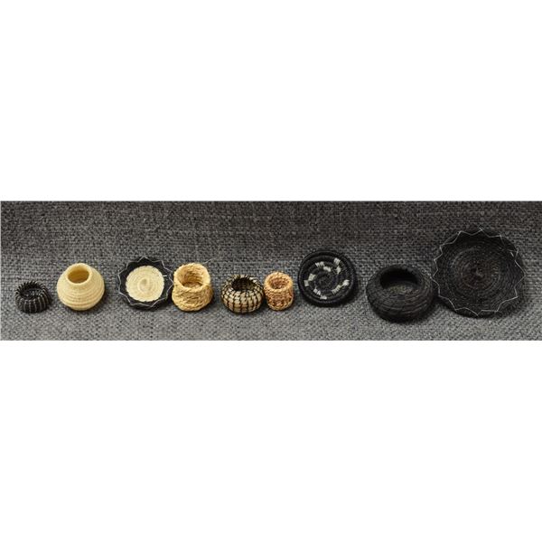GROUP OF MINIATURE PAPAGO BASKETS