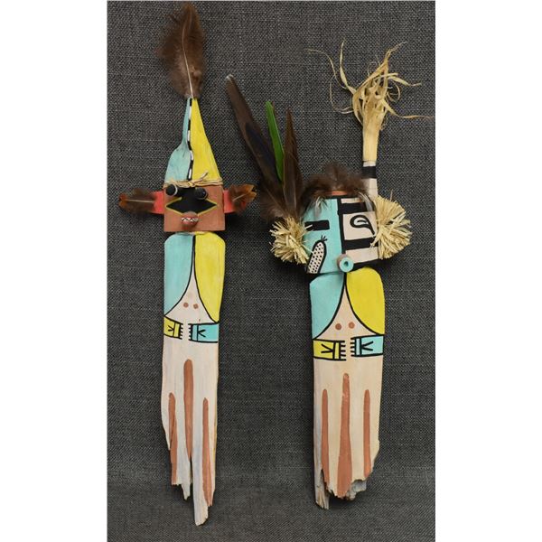 TWO HOPI KACHINAS (RON SINQUAH)