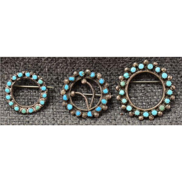 THREE ZUNI PINS