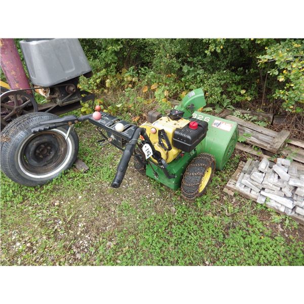 John deere 826 snow blower