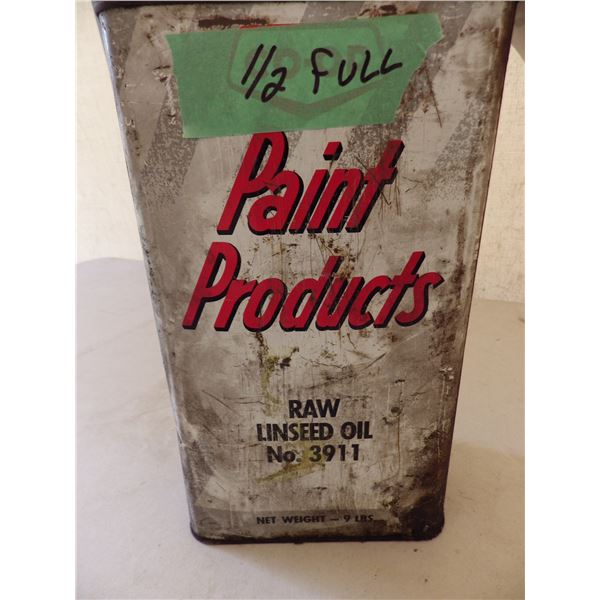 Part can of raw linseed oil