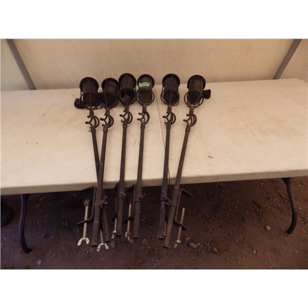 lot of garden torch stands