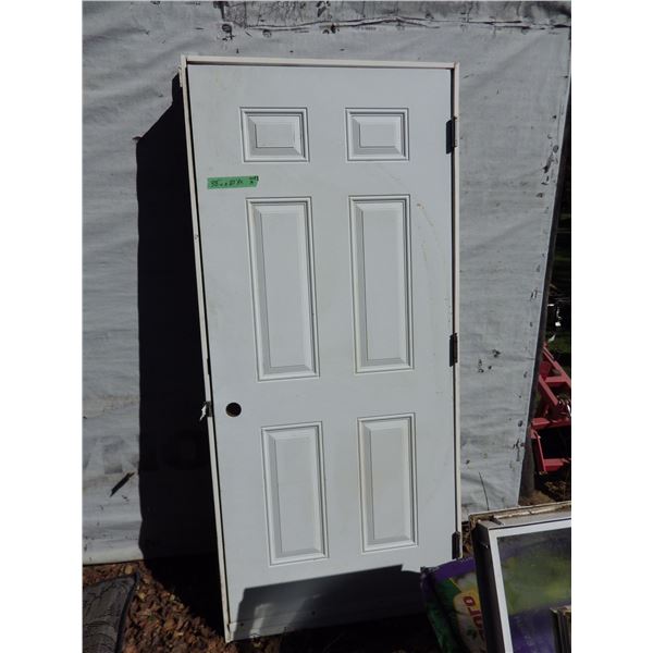 metal clad exterior door with frame