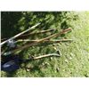 Image 3 : garden weasel, Rake, Two round mouth shovels , snow shovel