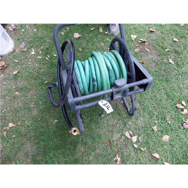 garden hose reel with garden hose
