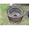 Image 2 : shop built lawn fire pit using dryer tub has metal topper
