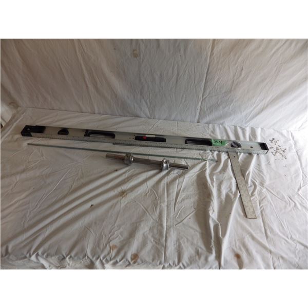 4' level , framing square etc