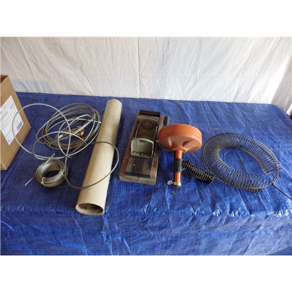 sewer snake , Bird feeder, Can crusher , Cable etc