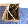 Image 1 : rubber mallets , hatchet, etc