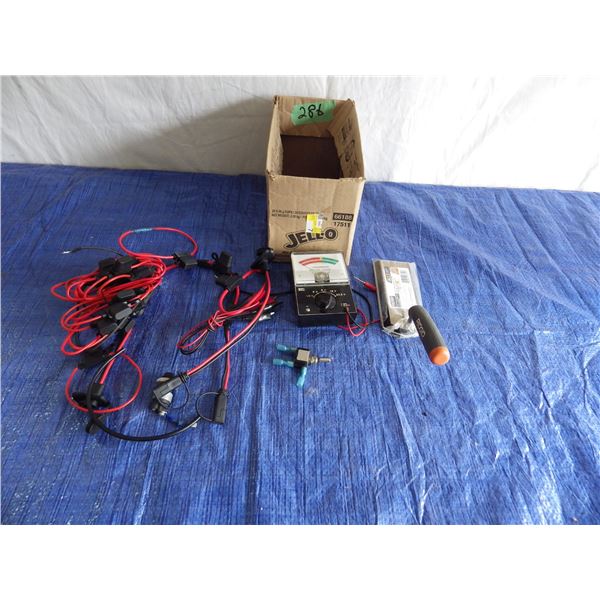 battery Tester, fuse holders and 12 Volt wire