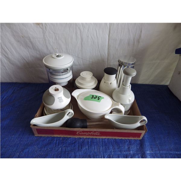 lot of food choppers and processors etc