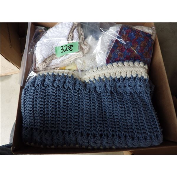 doillies, afghans, Towels, Oilers Blanket etc
