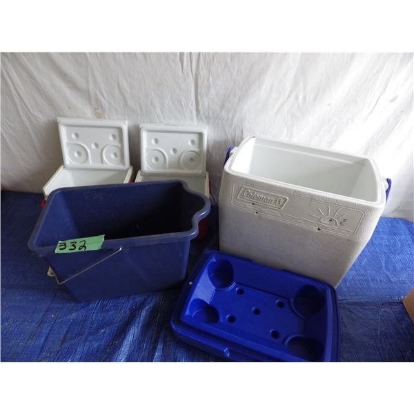 insulated coolers and mop pail