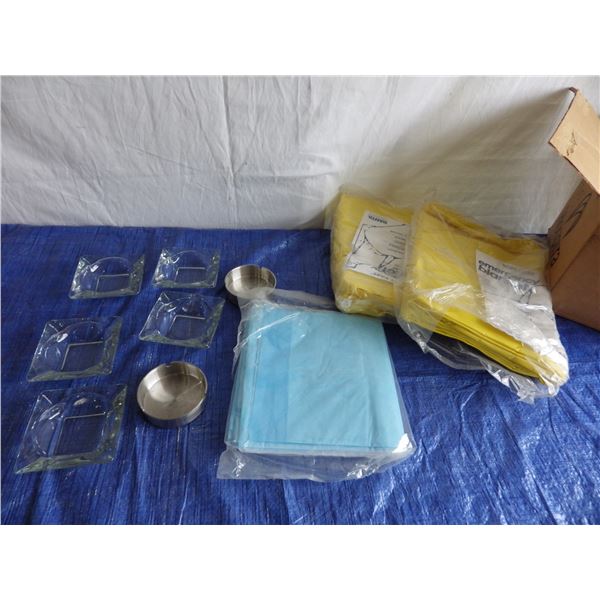 emergency blankets and ashtrays