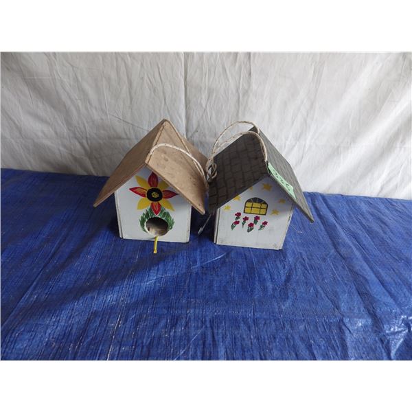 Hand painted decorative birdhouses