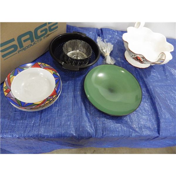bowls and table items
