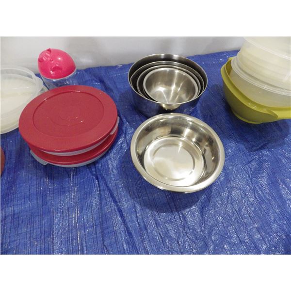 stainless steel bowls etc