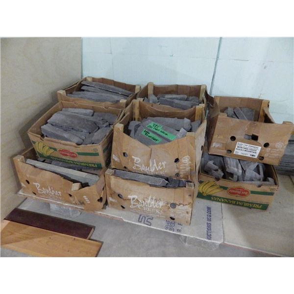 decorative brick was used around a fireplace Approximately 80 linear feet