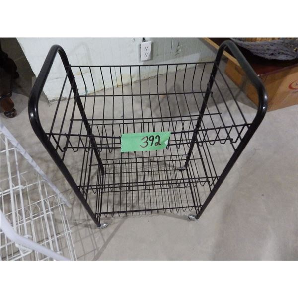 black wire shoe rack