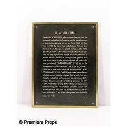 D.W. Griffith Filmography Plaque