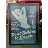 Image 1 : "Don't Bother to Knock" Framed Poster
