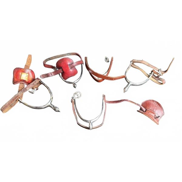 English-Made NISBET Spurs with Leather Straps and Guards