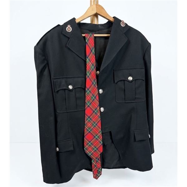 Edmonton Police Service Dress Uniform Jacket, Badge, Buttons, and Tartan Tie