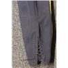 Image 2 : Vintage Police Uniform Riding Pants with Suspenders and Yellow Side Stripes