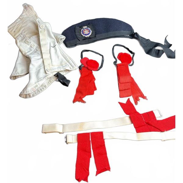 Edmonton Police Department Uniform Accessories Bundle, Cap With Badge and Straps