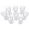 Image 4 : 7 Cut Crystal Wine Glasses with Faceted Stems and Starburst Bases