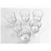 Image 1 : 6 Cut Crystal Goblets with Starburst Pattern and Faceted Stems