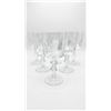 Image 2 : 6 Cut Crystal Goblets with Starburst Pattern and Faceted Stems