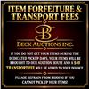 Image 1 : Item Forfeiture & Transport, Shipping, Delivery Fees & Conditions