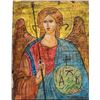 Image 2 : Hand-Painted Religious Icon Depicting Archangel Michael, 12" x 10"