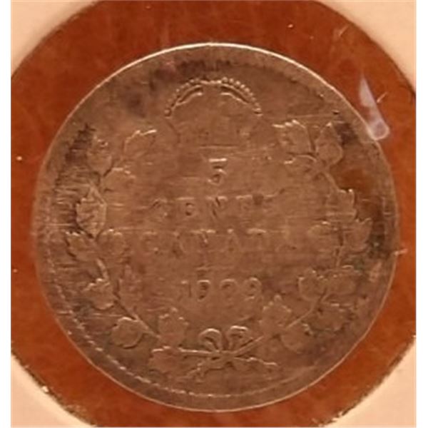 1909 CANADA KING EDWARD VII SILVER FIVE CENT