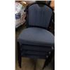 Image 1 : 4 BLUE UPHOLSTERED CHAIRS