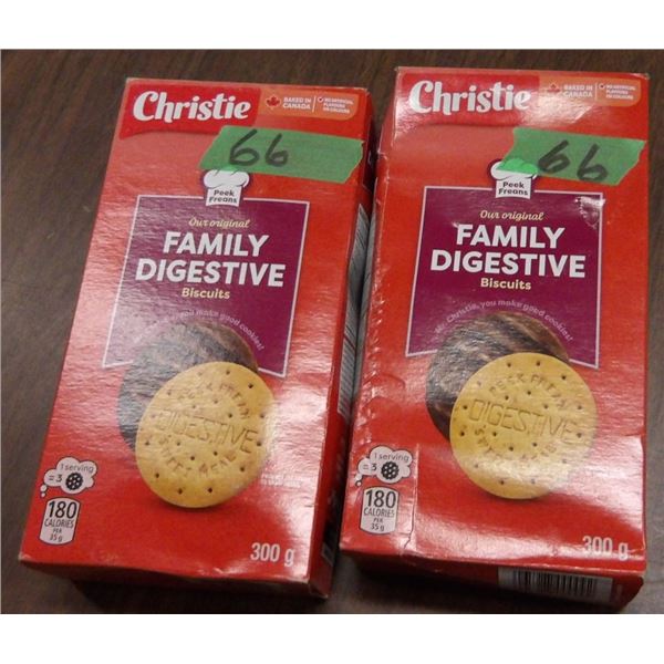 SHELF PULLS (AS IS):  CHRISTIE DIGESTIVE COOKIES (2 X 300G BOXES)