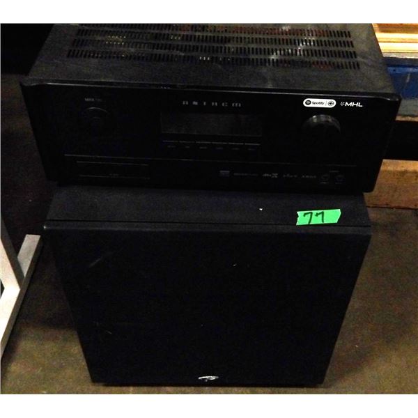 UNCLAIMED STORAGE:  ANTHEM ATMOS RECEIVER, 2 PARDIGM PREMIER SURROUND SPEAKERS, AND