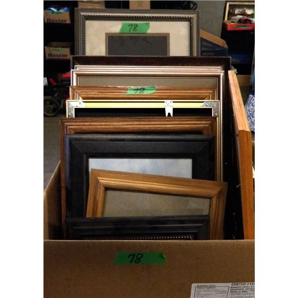 BOX C/W PICTURE FRAMES