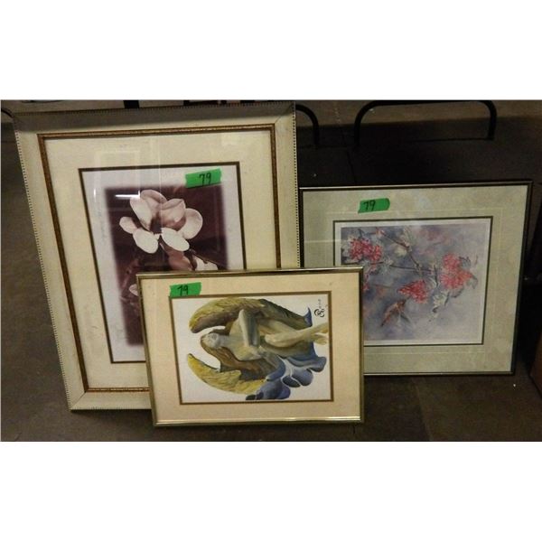 3 FRAMED PICTURES