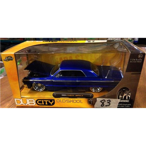 COLLECTABLE:  1964 CHEV IMPALA DUB CITY OLD SKOOL MODEL (1:24 SCALE) IN ORIGINAL BOX